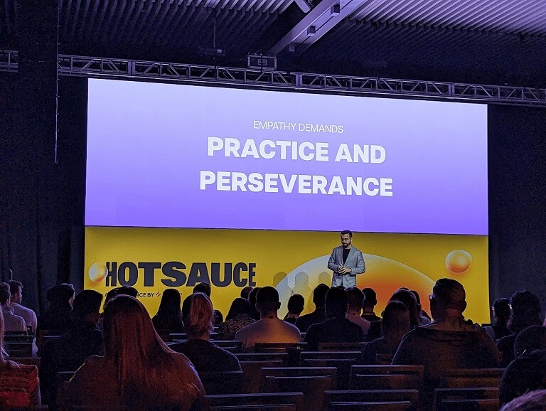 Mohannad Ali speaking at HotSauce 2023