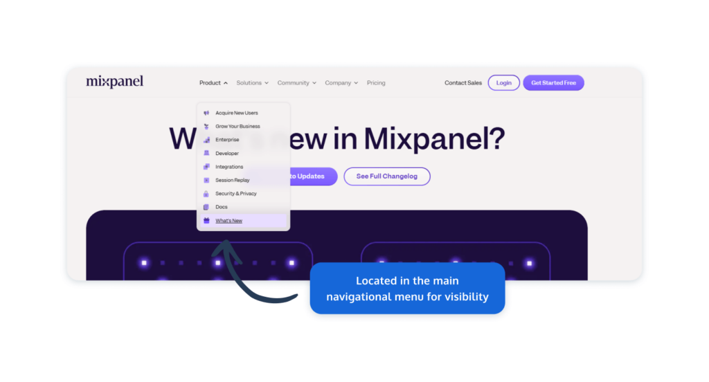 mixpanel release notes examples