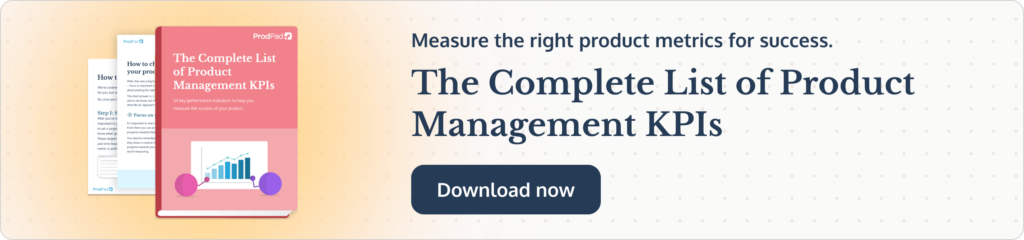 A downloadable ebook called The Complete List of Product Management KPIs