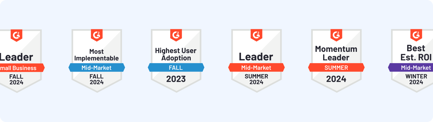 Top review badges for ProdPad product management software