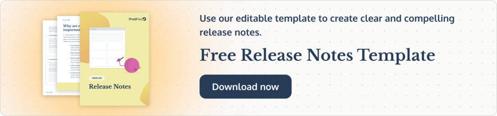 Release notes template banner