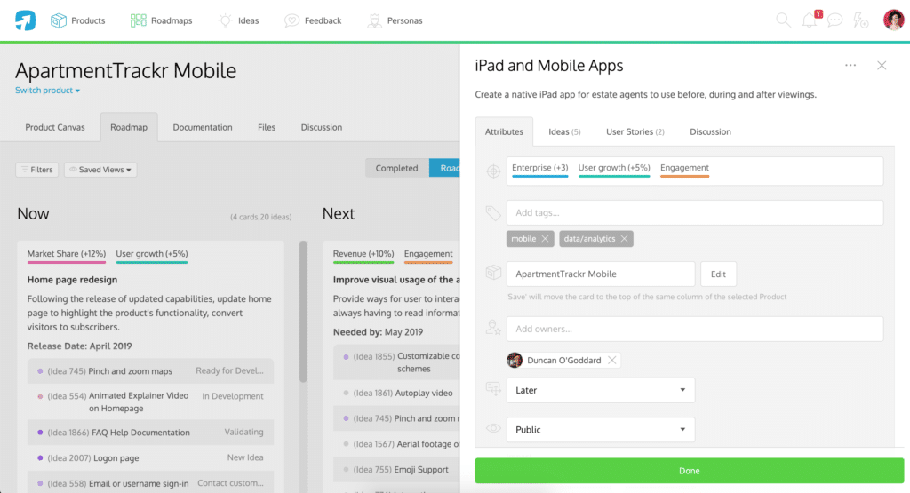 Roadmap cards help your product management strategy