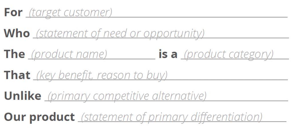 Product Vision Template