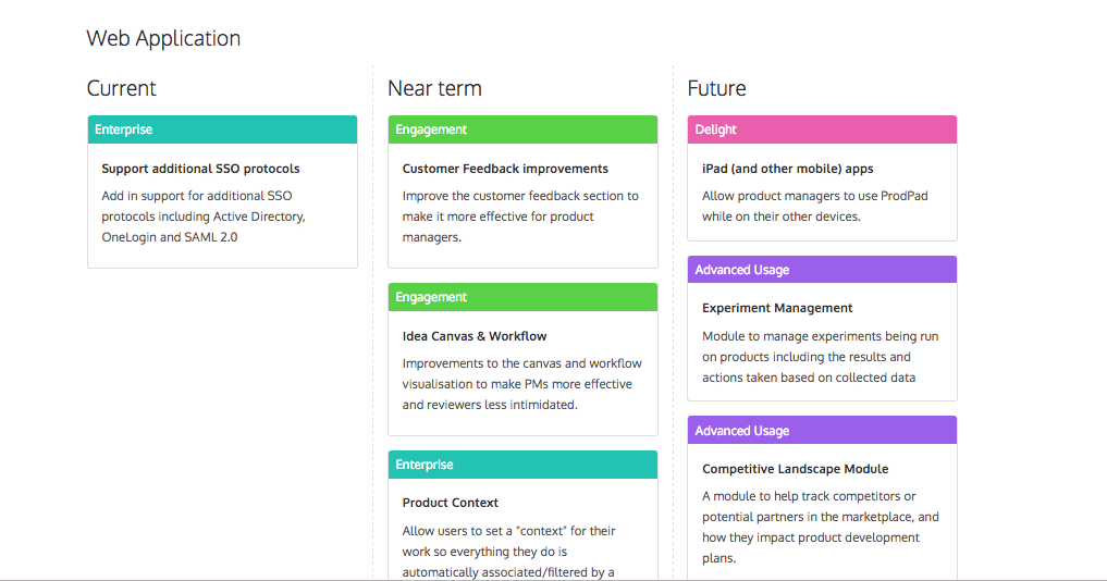 A public version of our product roadmap