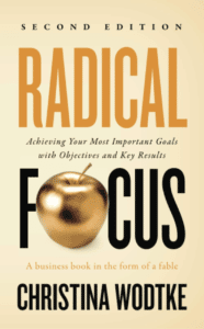 Cover of Radical Focus by Christina Wodtke, a contender for the best book on lean product development.