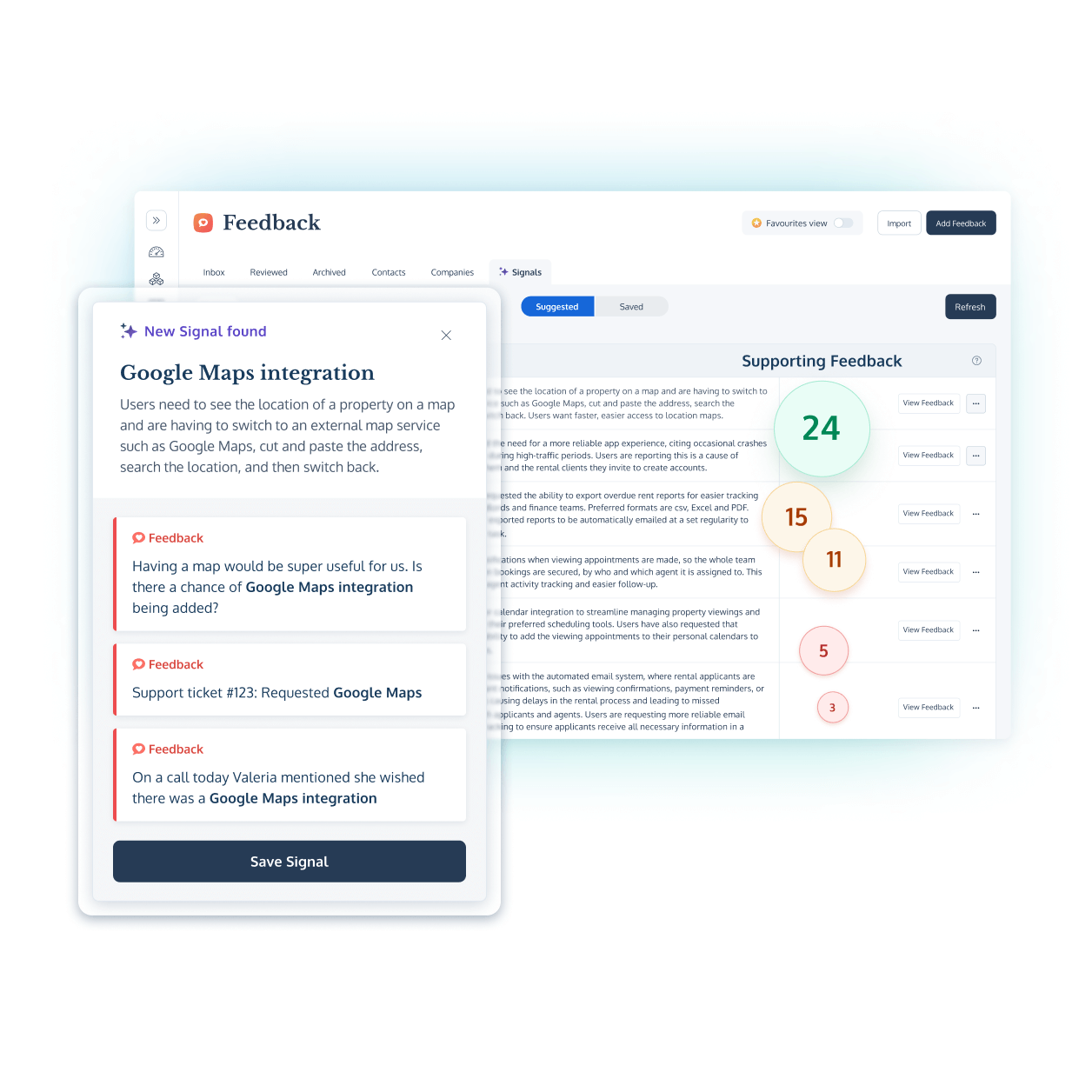 ProdPad's AI-powered customer feedback analysis tool for product managers