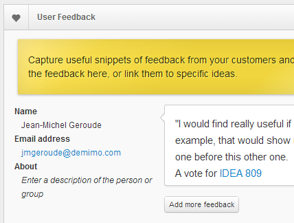 Customer Feedback in ProdPad